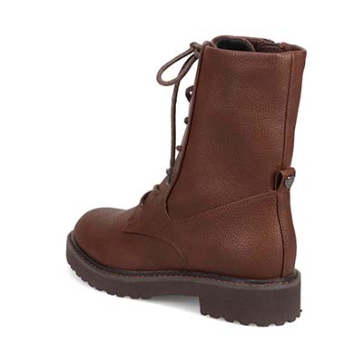 【撥水仕様】モデロ MODELLO 3.5cmヒール カジュアルレースアップショートブーツ  DML8821 D-BROWN 23.0