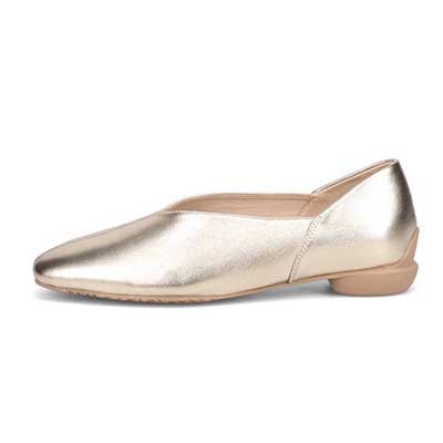 モデロ MODELLO 「リカバリーインソール」搭載で指圧効果により血行を115％促進。Recoveryスクエアパンプス　DML8827R GOLD 23.0