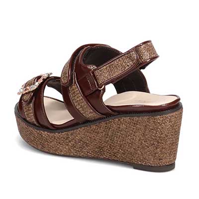 モデロ MODELLO 「リカバリーインソール」搭載で指圧効果により血行を115％促進。Recoveryエレガンスカジュアルサンダル　DML8830R D-BROWN M　(23.0～23.5)