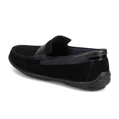 ランバンオンブルー LANVIN en Bleu 「Recovery Shiatsu Insole」搭載で指圧効果により血行をよくする。レザーカジュアルローファー　EB5000XR BLACK-VELOURS 25.0
