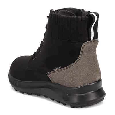 エル スポーツ ELLESPORT 撥水スエード調　レースアップブーツ  ESP12585 D-BROWN 23.0