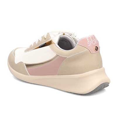 【撥水仕様】エル スポーツ ELLE SPORT 防水・防滑スニーカー　ESP12587V BEIGE/C 23.0