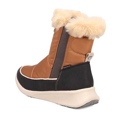 【防水仕様】エル スポーツ ELLESPORT BLACK LABELシリーズ　ファー付きブーツ　ESP12589 BROWN 23.0