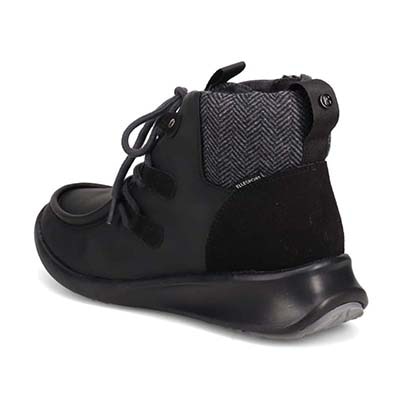 【4cm4時間防水設計】エル スポーツ ELLESPORT BLACK LABELシリーズ　レースアップカジュアルブーツ　ESP12590 Black2 23.0