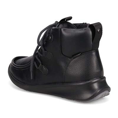 【4cm4時間防水設計】エル スポーツ ELLESPORT BLACK LABELシリーズ　レースアップカジュアルブーツ　ESP12590 BLACK/BLACK 23.0