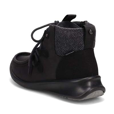 【4cm4時間防水設計】エル スポーツ ELLESPORT BLACK LABELシリーズ　レースアップカジュアルブーツ　ESP12590 BLACK 23.0