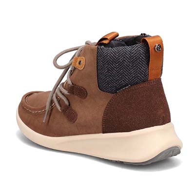 【4cm4時間防水設計】エル スポーツ ELLESPORT BLACK LABELシリーズ　レースアップカジュアルブーツ　ESP12590 BROWN2 23.0