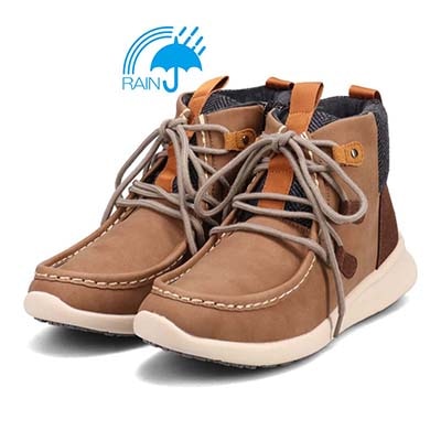 【4cm4時間防水設計】エル スポーツ ELLESPORT BLACK LABELシリーズ　レースアップカジュアルブーツ　ESP12590 BROWN 23.0