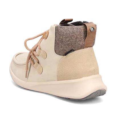 【4cm4時間防水設計】エル スポーツ ELLESPORT BLACK LABELシリーズ　レースアップカジュアルブーツ　ESP12590 IVORY 23.0