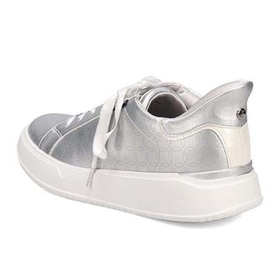 【4cm4時間防水設計】エル スポーツ ELLESPORT スッと履けるクイックフィット　レイン仕様  コートスニーカー　ESP12591 SILVER 23.0