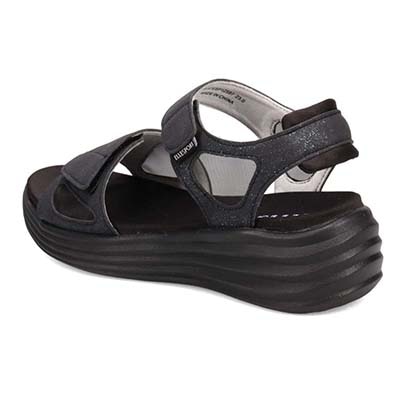 エル スポーツ ELLESPORT ベルクロサンダル　ESP12597 BLACK 23.0