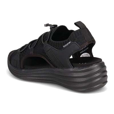 エル スポーツ ELLESPORT メッシュデザインニットサンダル　ESP12598 BLACK 23.0