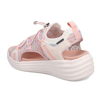 エル スポーツ ELLESPORT メッシュデザインニットサンダル　ESP12598 RED-MULTI 23.0