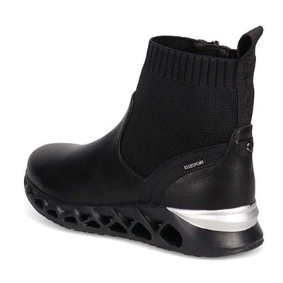 【4cm4時間防水設計】エル スポーツ ELLESPORT キャビティソール ニットブーツ　ESP12602 BLACK 23.0