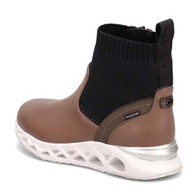 【4cm4時間防水設計】エル スポーツ ELLESPORT キャビティソール ニットブーツ　ESP12602 OAK 23.0