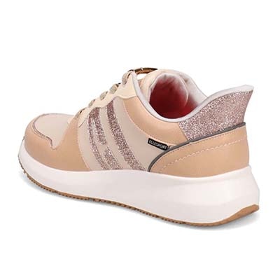 【4cm4時間防水設計】エル スポーツ ELLESPORT　軽量IPソールクイックフィットスニーカー　ESP12605 BEIGE 23.0