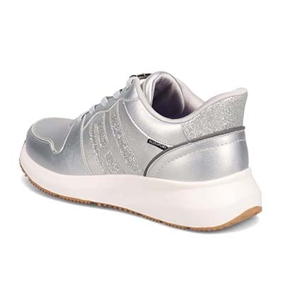 【4cm4時間防水設計】エル スポーツ ELLESPORT　軽量IPソールクイックフィットスニーカー　ESP12605 SILVER 23.0