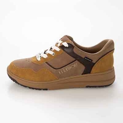 【4cm4時間防水設計】エル スポーツ ELLESPORT　厚底クイックフィットスニーカー     ESP12606 CAMEL-N 23.0