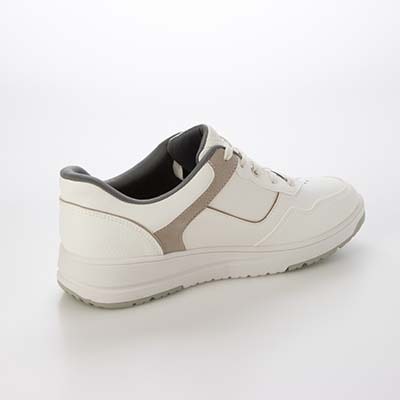 【4cm4時間防水設計】エル スポーツ ELLESPORT　厚底クイックフィットスニーカー     ESP12606 WHITE/GOLD 23