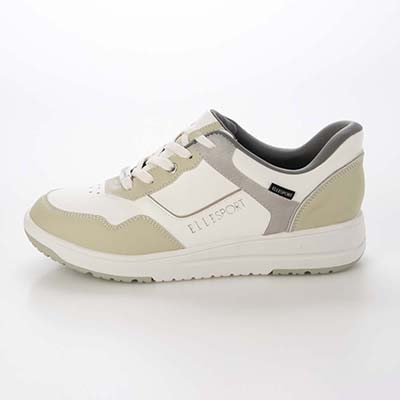 【4cm4時間防水設計】エル スポーツ ELLESPORT　厚底クイックフィットスニーカー     ESP12606 WHITE/MINT 23.0