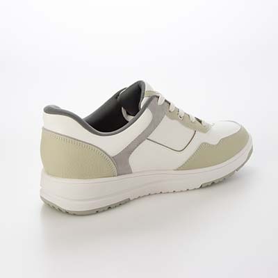 【4cm4時間防水設計】エル スポーツ ELLESPORT　厚底クイックフィットスニーカー     ESP12606 WHITE/MINT 23