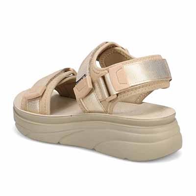 エル スポーツ ELLESPORT 　2本ベルト厚底スポーツサンダル　ESP12607 BEIGE M（23～23.5ｃｍ）