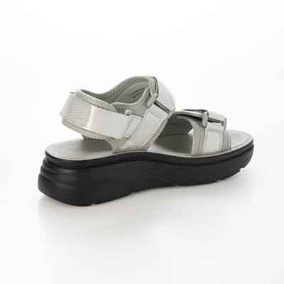 エル スポーツ ELLESPORT 　2本ベルト厚底スポーツサンダル　ESP12607 SILVER M（23～23.5ｃｍ）