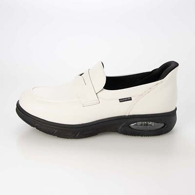 【4cm4時間防水設計】エル スポーツ ELLESPORT クイックフィットスニーカーソールローファー ESP12612 IVORY 23.0