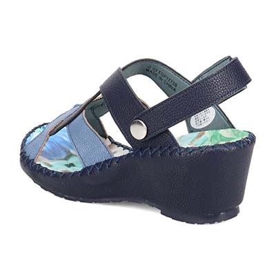 エル スポーツ ELLESPORT 2WAYウェッジサンダル　ESP12738 NAVY/BLUE 23.0