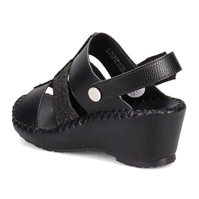 エル スポーツ ELLESPORT 2WAYウェッジサンダル　ESP12739 BLACK 23.0