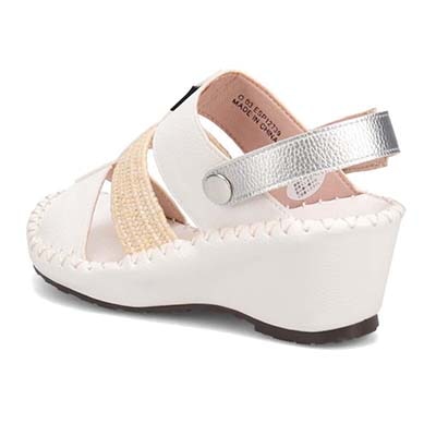 エル スポーツ ELLESPORT 2WAYウェッジサンダル　ESP12739 WHITE/C 23.0