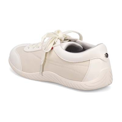 エル スポーツ ELLESPORT ドライビングレースアップスニーカー WHITE-TX 23.0