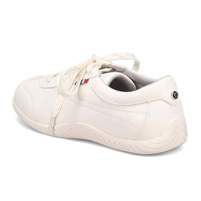 エル スポーツ ELLESPORT ドライビングレースアップスニーカー WHITE 23.0