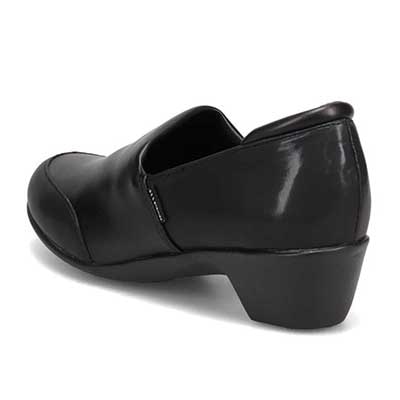 エル スポーツ ELLESPORT 軽量・ふんわりスポンジインソール♪ソフトストレッチウェッジスリッポンパンプス  ESP14701 Black2 23.0