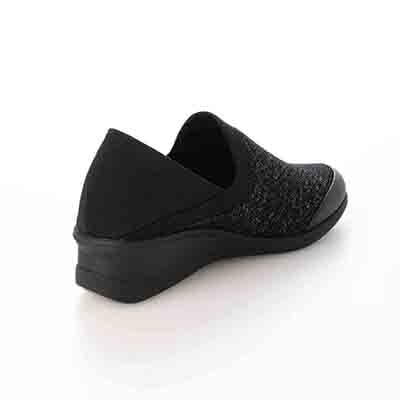 エル スポーツ ELLESPORT ニット編みウェッジスリッポンシューズ  ESP14704 BEIGE 23.0