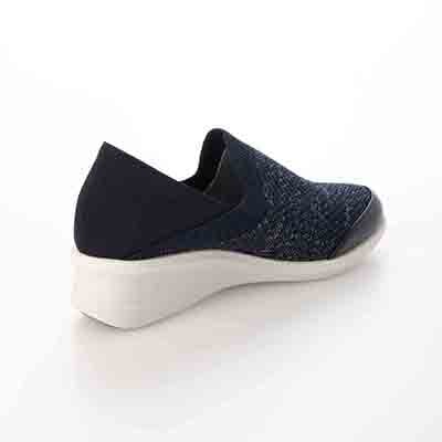 エル スポーツ ELLESPORT ニット編みウェッジスリッポンシューズ  ESP14704 BEIGE 23.0