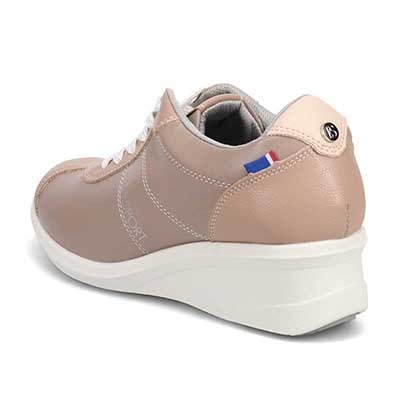 エル スポーツ ELLESPORT レースアップウェッジスニーカー　ESP14707 BEIGE 23.0