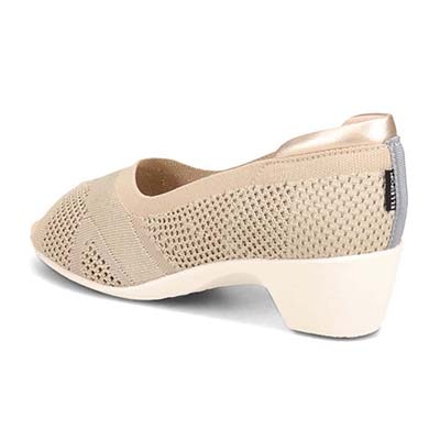 エル スポーツ ELLESPORT ニットオープントゥシューズ　ESP14708 BEIGE 23.0