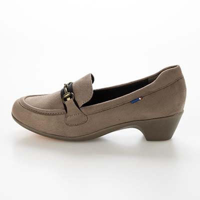 エル スポーツ ELLESPORT  ウェッジヒールで歩きやすい♪足馴染み抜群のソフトストレッチ素材  ビットローファー　ESP14710 OAK-SILKY 23.0