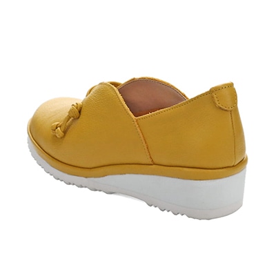Ｃｉｔｙ　Ｇｏｌｆ ゆったり足入れのプラット製法 4Eカジュアルシューズ GFL20109 MUSTARD 23.0
