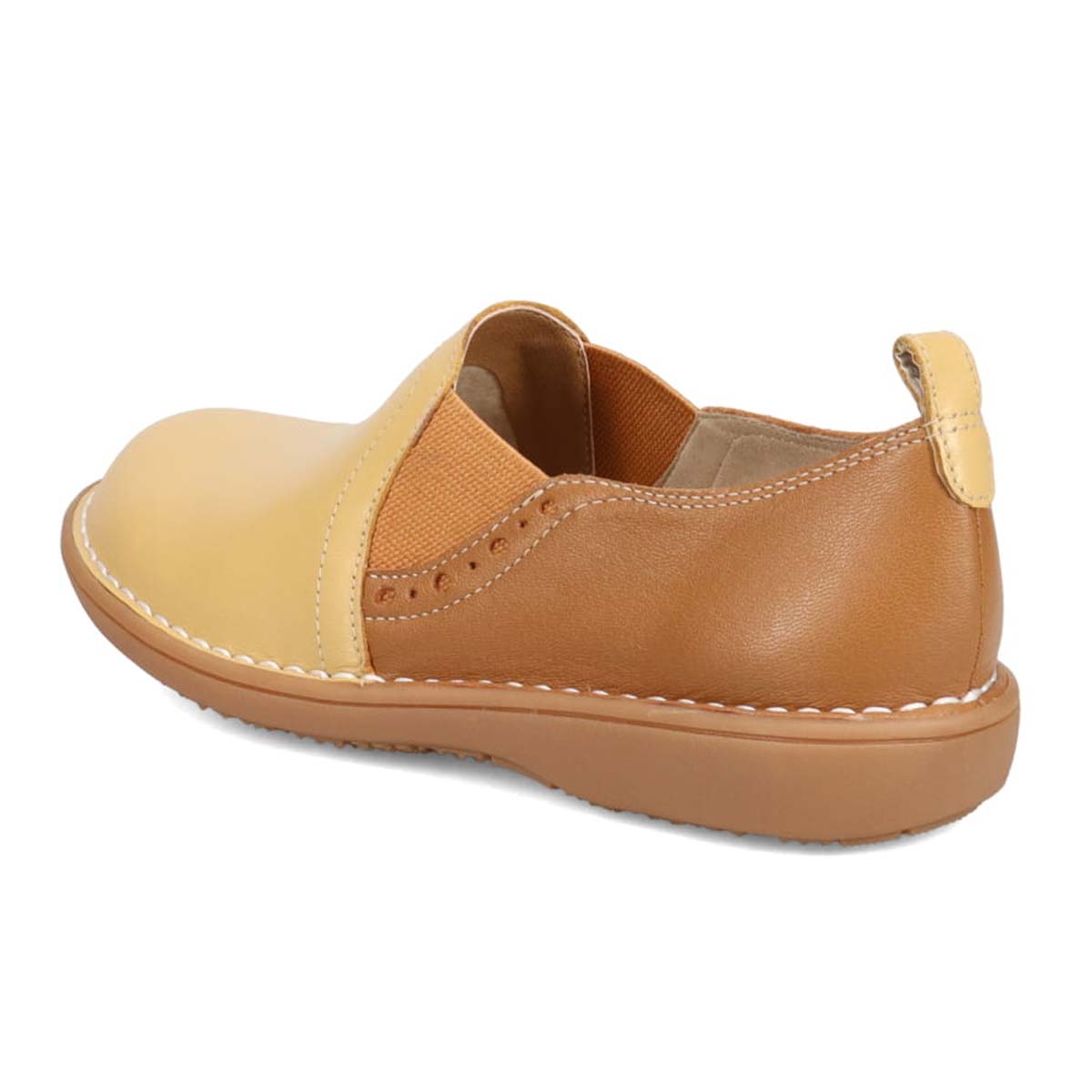 シティゴルフ Ｃｉｔｙ　Ｇｏｌｆ ゆったり足入れアウトステッチ製法のカジュアルシューズ　GFL20116 CAMEL/BROWN 23.0