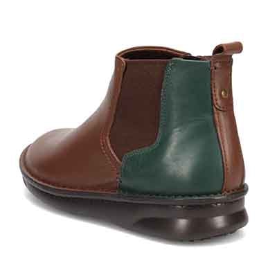 シティ ゴルフ City Golf  ゆったり足入れアウトステッチ製法  サイドゴアブーツ　GFL20120 BROWN/GREEN 23.0