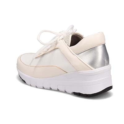 【撥水加工】HIROKO KOSHINO ヒールアップスニーカー  HKL1202 IVORY/C 23.0