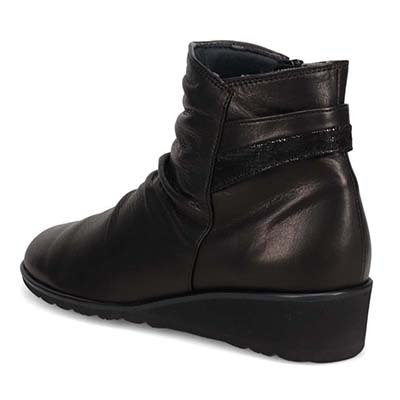 HIROKO KOSHINO キレイ目シルエット 柔らか素材 ショートブーツ   HKL4633 BLACK 23.0