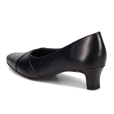 HIROKO KOSHINO Ｖカットラインが綺麗なデザインパンプス　HKL5149 BLACK 23.0