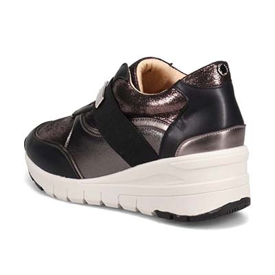 HIROKO KOSHINO ウェッジソールスニーカー　HKL6203 BLACK/ETHANE 23.0