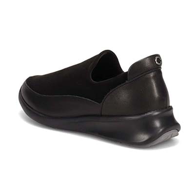 【撥水仕様】HIROKO KOSHINO　防滑　スリッポンカジュアルシューズ　HKL6206 BLACK 23.0