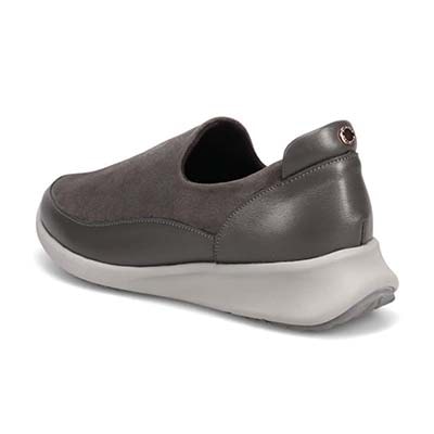 【撥水仕様】HIROKO KOSHINO　防滑　スリッポンカジュアルシューズ　HKL6206 GRAY 23.0