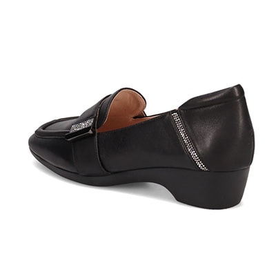 HIROKO KOSHINO ラインストーン付き　ローファーパンプス　HKL8003 BLACK 23.0