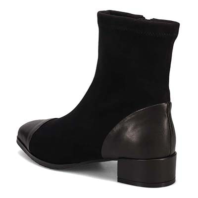 HIROKO KOSHINO 撥水加工ショートブーツ　HKL8005 BLACK-SILKY 23.0